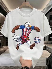 100% Cotton Mexico 2026 Soccer Jersey, Mexican National Team Print For Fans, Unisex, Round Neck, Short Sleeve, Machine Washable - 白色 - 查看 8