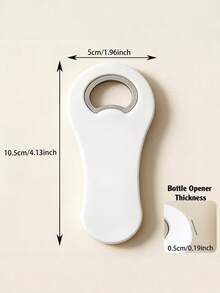 Customizable Laser Engraved Bottle Opener, Support Custom Text/Slogan, Minimalist White Plastic Beer Bottle Opener, Quality Choice For Groomsmen Gift, Wedding, Birthday, Housewarming And Daily Bar Use - Multicolor - View 2