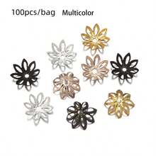 100pcs/Pack Iron Plated Octagonal Flower Bead Caps, Elegant Flower Caps For Necklace, Earrings, Pendant DIY Jewelry Making - Octagonal Flower Receptacle - View 12