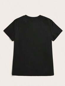 Mexican Basic 1 Letters Floral Leaf Casual None Beach Party Night Wedding Office Women's Slim Fit Casual Short Sleeve Lemon Print T-Shirt Cherry Strawberry Lemon New Launch - 黑色 - 查看 3