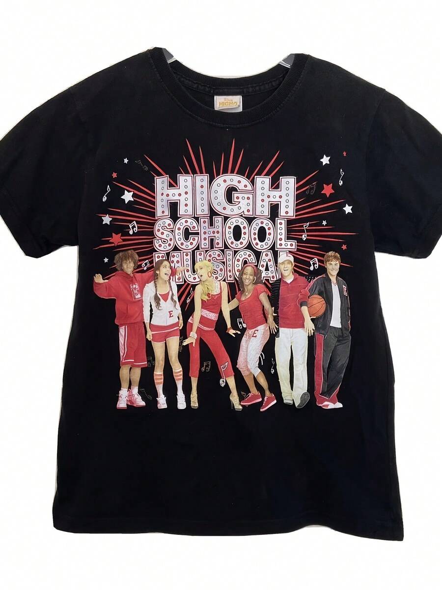 Camiseta unisex de la película High School Musical para hombre y mujer, 100% algodón, suave, esencial para todo tipo de ropa casual urbana para todas las estaciones, estilo que combina con todo, ropa diaria asequible y regalo perfecto de Navidad para fans y amigos - 220G