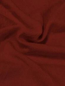 Blusa sin mangas de lino tipo mandarín con cuello, versátil y estilizadora para ir al trabajo - Color caoba - Ver 5