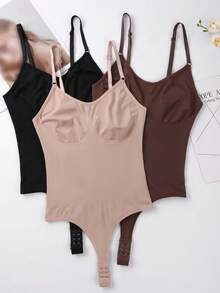 Bộ 3 món áo liền thân định hình không đường may, có chức năng kiểm soát vùng bụng, nâng mông, thắt eo, thích hợp cho mùa hè và mang lại vẻ thanh lịch. - Nhiều màu - Xem 8