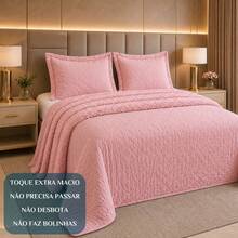 Coberdom Super King Sublime Inverno Pesado Super Quente Luxo - Rosa Bebê - Visão 5