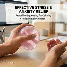 Coconut Oil Squishy - 2026 New Coconut Oil Stress Ball, Improving Focus, Or Easing Tension During Study, Work, Or Relaxation (Pink) - 1 - 查看 7