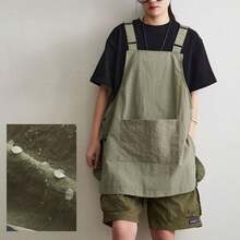 1pc Multipurpose Apron, Waterproof Design With Front & Back Pockets, Reversible Vest-Style Apron, Suitable For Outdoor BBQ, Cafe, Hotel, Catering Industry, Painting Scenes, Unisex Household Kitchen Workwear - 1pc solid color - View 8