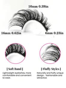 20 Pairs Full Strip Eyelashes D Curl Eyelashes Faux Mink Eyelashes Reusable Fluffy False Eyelashes - View 3
