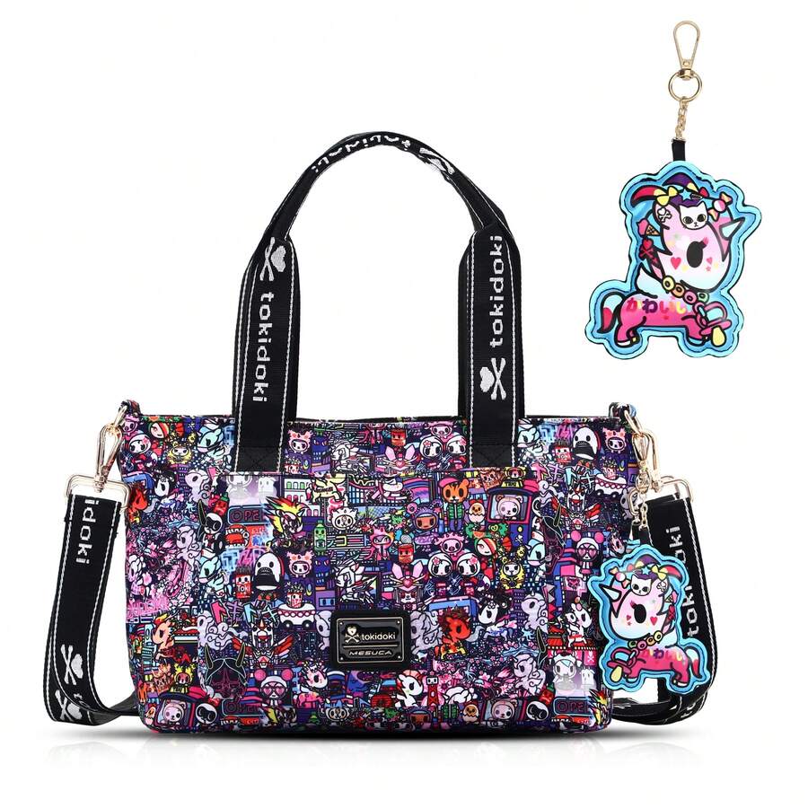 Official Licensed Tokidoki Tote Bag For Women Designer Satchel Handbags Top-Handle Purses With Strap Tokidoki Crossbody Bag Shoulder Bag Messenger Bag For Trave Work - Màu tím - Xem 1
