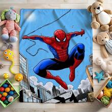 1pc S-Pider-Man Print Blanket,Retro Cartoon Style Throw Blanket,Cartoon Character Printed Blanket,All-Season Universal Nap Blanket,Character Home Decor Blanket,Modern Fashion Gift Suitable For Home Bedroom Bed Sofa Office Lunch Break Cover Picnic Blanket - Nhiều màu - Xem 3
