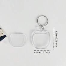 5 móc khóa khung ảnh trống, móc khóa acrylic trong suốt có thể lồng ảnh, móc khóa tháo rời tự làm, quà tặng kỷ niệm cho các cặp đôi. - B - Xem 16