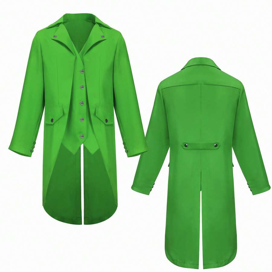 Stage Dance Wear - Green Tuxedo - View 1