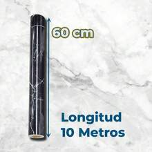 Papel Adhesivo de Mármol Brillo Alto Para Cocina Mesa - Blanco - Ver 2
