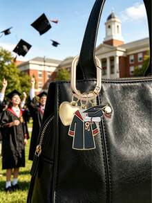 Graduation Memory Keychain 2026, Unisex Bachelor's Gown & Doctoral Cap Pendant Keyring Bag Charm, Y2K Style Graduation Commemorative Ornament, Multi-Functional Decor For Backpack Shoulder Bag Wallet Earphone Case Suitcase And Car Interior - Multicolor - View 7