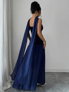 New Women's Long Dress, Tube Top, Elegant And Sophisticated Design, Flattering, Perfect For Gala Parties, Red Carpets, Weddings And Formal Events - 藏蓝色 - 查看 4