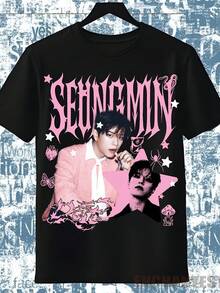 Unisex, Soft, Basic Casual T-Shirt For All Seasons, Versatile For Any Time Of Year, Affordable For Everyday Wear, And A Perfect Gift For Fans And Friends. Women's Shirts, Women's Sweatshirts, Women's Casual Sweater Blouse, Summer Dresses - 黑色 - 查看 6