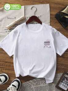 Women's Summer Crew Neck Short Sleeve T-Shirt - Lightweight And Breathable, With An American Flag And Fireworks Print. Combining Urban Casual Style With Athletic Comfort, Suitable For Everyday Wear And Patriotic Celebrations. White - High Quality For Summer - 白色 - 查看 3
