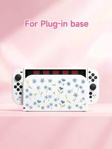 Blue Floral Pattern Protective Case, Compatible With New Switch 2 (2025), Switch NS/Switch OLED/Lite, Accessories For Switch 2 Console, Full Set Including Storage Pouch, Card Slot Base, Switch Protective Cover, Romantic Gift For Switch Players, Gift For Kids/Family - Multicolor - View 18
