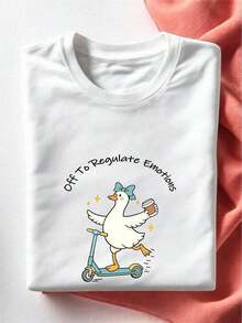 Go Regulate Your Emotions T-Shirt, Mental Health Teacher T-Shirt, Counselor Gift, Social Emotional Development Therapist T-Shirt, Goose Lover T-Shirt, Teacher Appreciation EW-2980 - 白色 - 查看 4