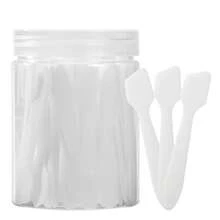 50pcs/100pcs Makeup Spatulas, Multipurpose Mini Scraper For Mixing Creams, Skincare Products Or Gua Sha Tools - Pink - View 1