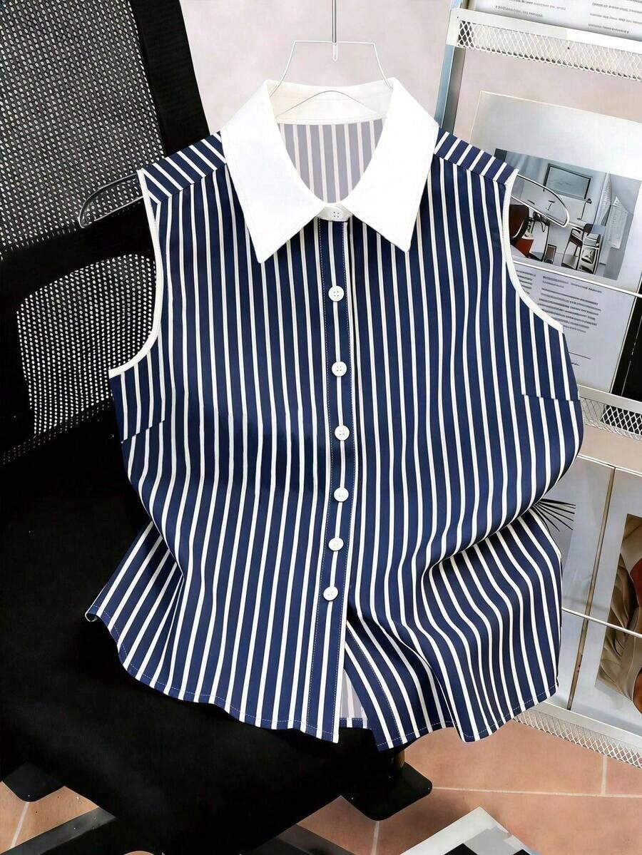 Blusa sin mangas para mujer, de verano, con diseño versátil y elegante, estampado digital de cerezas, imprescindible, alta tasa de devolución, vuelta al colegio, camisa sin mangas para damas - Blanco 2 - Ver 1