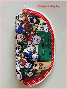 SNOOPY 1个史努比卡通可爱时尚简约包，非常适合用作铅笔盒、文具袋、化妆包、收纳袋、学生钱包、手提包，也可作为圣诞节、新年、生日、节日派对礼物。 - 彩色 - 查看 4