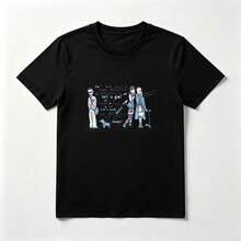 Personajes Callejeros Playera de Algodón Negro Estilo Urbano - Negro - Ver 1