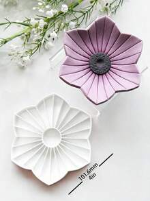 Large Flower Polymer Clay Cutter, 4in Handmade Coaster, Earring Tray & Flower Arrangement Helper, Ideal For Boho Home Decor & Plant Lover Projects - 4 Inch Cutter - View 13