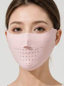 1个透气防紫外线口罩，女士轻便贴合户外运动口罩，可水洗舒适夏季防晒口罩 - 彩色 - 查看 3