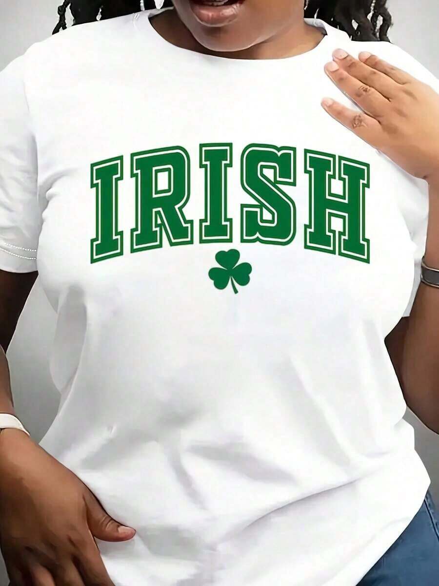 Soft, Breathable, And Lightweight For All-Day Comfort. Retro Irish Shirt, Retro St. Patrick's Day Shirts, Irish Shamrock Tee, Gift For Lucky Women, Fun Shirt, St. Patrick's Day Gift, Cute Shamrock. Classic Crew Neck With A Relaxed Fit That Flatters All Body Shapes And Is Easy To Pair With Jeans, Shorts, And Leggings. - 白色 - 查看 1