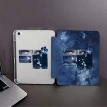 1 Ốp lưng máy tính bảng màu xanh dương in hình mắt và bướm theo phong cách anime, tương thích với iPad thế hệ thứ 10 10.9 inch 2022 / Air 13 (M3 2025) / Air 11 (M3 2025). Tương thích với SAMSUNG, , Oppo Pad, Matepad, Vivo Pad, Honor Pad. - Nhiều màu - Xem 4