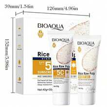 Bộ kem chống nắng chiết xuất từ gạo gồm hai sản phẩm, chỉ số chống nắng SPF50+ cao, vừa cách ly vừa bảo vệ da, dưỡng ẩm và phục hồi da bị cháy nắng, chống lão hóa và trẻ hóa da, cải thiện độ thô ráp, giúp da mịn màng và mềm mại. - trắng - Xem 11