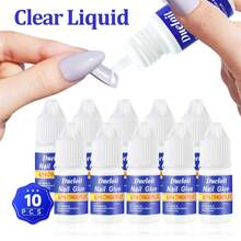 Dueloit 1pc/6pcs/10pcs/20pcs/40pcs Rhinestone Diamond Nail Glue, 3g Clear Long-Lasting Nail Glue, Nail Tip Glue, Nail Art Supplies - 無色 - 查看 7