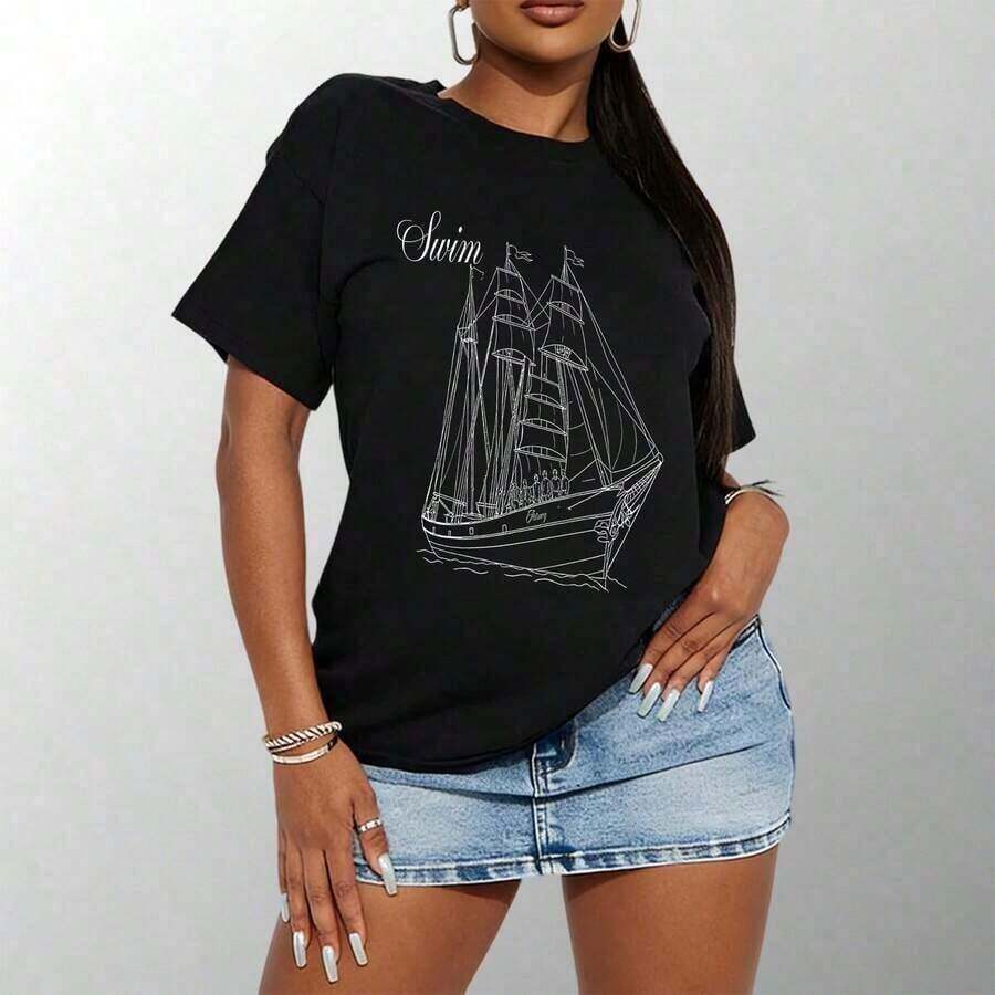 Men's Graphic Tees, Women's Swim Arirang World Tour T-Shirt - Breathable Cotton Top - Lightweight And Comfortable - Gift For Idol Fans - Concert Wear For ARMY And K-Pop Fans - Funny Graphic Tees For Men - Women's T-Shirts - 黑色 - 查看 1