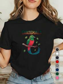 Women's Printed T-Shirt - Casual Short Sleeve Crew Neck T-Shirt In Black With The Text A LITTLE RAY OF BLACK - Relaxed Fit For All Seasons, Perfect For Daily Wear And Holidays, Machine Washable. - Black - View 6