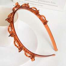 New Korean Style Hollow Woven Headband, Elastic Hair Tie, Bangs Clip, Hair Accessories, Women's Hair Accessories, Hairstyle Styling Tool, Beauty Product, Women's Curly Hair Accessories, Heatless Curls, Hair Accessories, Hair Clip, Aesthetic - Upgraded Version - View 7