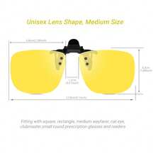 2 piezas Gafas de moda unisex con clip, diseño abatible que se adapta a la mayoría de las gafas, adecuado para ciclismo, senderismo, golf, playa y camping - Multicolor - Ver 4