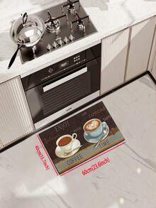 1/2 Pieces Brown Kitchen Carpet, Kitchen Floor Mat, Non-Slip Absorbent Washable Corridor Carpet, Farmhouse Style Kitchen Bar Mat. - Multicolor - View 12