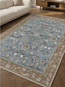 Modern Non-Slip Kitchen Runner Rug, Washable Minimalist Floor Mat for Home Decor, Bedroom, Livingroom Rug, Made in Turkiye 80x200 cm, 80x300 cm,100x200 cm, 120x180 cm - 霧霾藍 - 查看 1