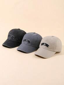 3pcs Washed New York Embroidered Baby Baseball Caps, Fashionable Colors, Cute Casual, Suitable For Baby Boys And Girls Daily And Party, Spring/Summer - Multicolor - View 7