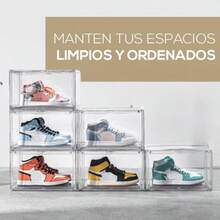 Zapatera de Acrilico para Sneakers Apilable SnikersBox Premium Organizador Transparente con Cierre con Iman Caja de Almacenamiento para Zapatos - Transparente - Ver 4