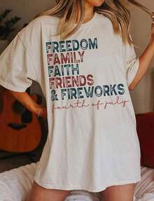 Camiseta Patriótica Divertida, Camiseta de EE. UU., 4 de Julio, Camiseta del 4 de Julio, Camiseta del Día de la Independencia, Una Camiseta, Camiseta Vintage de EE. UU. , Camiseta Elegante para Vestir, Ropa de Trabajo, Algodón, Transpirable, 220G, Camiseta de Algodón 100% de Alto Gramaje. Con estampado de mariposas, adecuada para niñas y mujeres, camiseta inspiradora de manga corta y cuello redondo, top de verano de estilo estético Y2K, adecuada para actividades al aire libre, familia, trabajo o uso diario casual en la calle. - Blanco - Ver 6