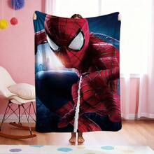 1pc S-Pider-Man Print Blanket,Retro Cartoon Style Throw Blanket,Cartoon Character Printed Blanket,All-Season Universal Nap Blanket,Character Home Decor Blanket,Modern Fashion Gift Suitable For Home Bedroom Bed Sofa Office Lunch Break Cover Picnic Blanket - Nhiều màu - Xem 2