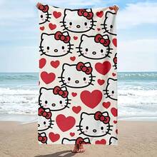 SANRIO 1件可愛沙灘巾：採用超柔軟微纖維材質，設計有可愛卡通圖案。這款耐用且快乾的毛巾非常適合在沙灘、游泳池或休閒中心使用。防沙且防紫外線，輕盈舒適，是衝浪、游泳、瑜伽等活動的理想選擇。 - A - 查看 1