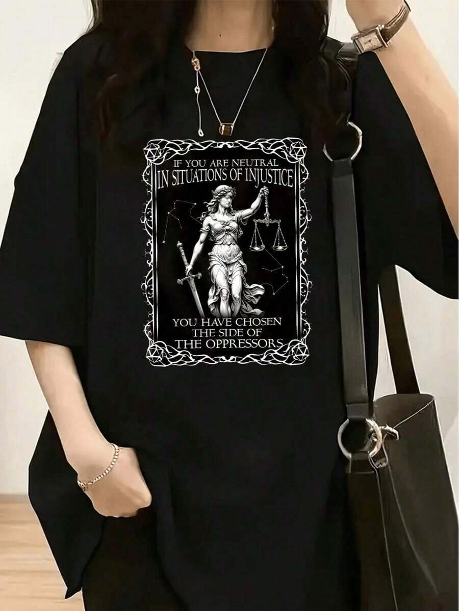 1 Piece Of Women's Fashion T-Shirt, Spring-Summer, With A White Teddy Bear Wearing Fashionable Glasses And Red And Blue Striped Pants, 180g, 100% Cotton. - 黑色 7 - 查看 1