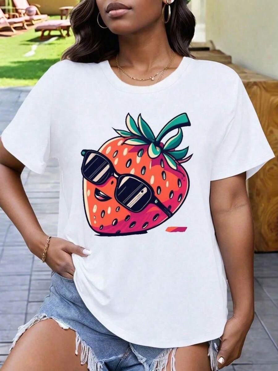Soft, Breathable, And Lightweight For All-Day Comfort. Women's White T-Shirt - A Simple Top For Everyday Wear And Parties - Soft And Breathable Material - Casual, Loose-Fitting Shirt Suitable For Women - Ideal For Everyday And Formal Occasions - A Quick-Drying Summer Essential, Versatile Women's T-Shirt, Stylish And Elegant Design. Classic Crew Neck With A Relaxed Fit That Flatters All Body Types And Is Easy To Pair With Jeans, Shorts, And Leggings. - 白色 - 查看 1