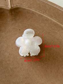 1個復古優雅碎花醋酸纖維髮夾，復古藝術花卉水果圖案，精緻髮爪適合日常穿搭與度假夏季髮飾 - 彩色 - 查看 14