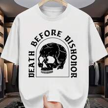Printed T-Shirt For Men And Women - 白色 - 查看 1