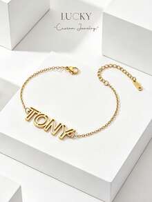 Dây chuyền tên ngọc trai cá nhân hóa vàng 18K, phù hợp cho mẹ, phù dâu, quà cưới, quà tặng phụ nữ, ngọc trai nước ngọt - Kiểu vòng tay 3 - Xem 6