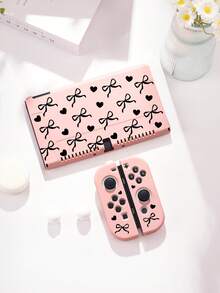 1pc Black Heart & Bow Pattern Protective Case, Storage Bag For Nintendo Switch 2 (2025), Switch OLED, Switch NS/Lite, Best Gift For Switch Gamers - Multicolor - View 13