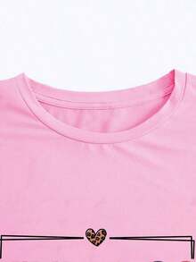 Camiseta talla grande estampada con "La amabilidad es gratis" - Rosa Pálido - Ver 3